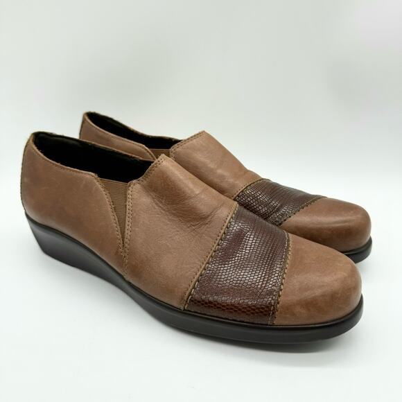 SAS Nora Slip On Comfort Shoe Loafer In Auburn/Lizard Brown 9.5 Office Minimal - Picture 2 of 11